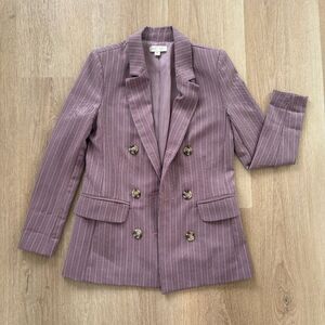Honey Punch Pinstripe Suit Blazer & Pants Mauve Size XS/S